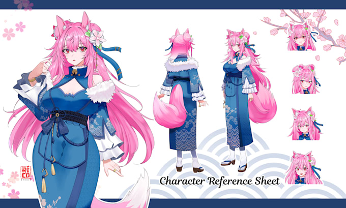 design character sheet or reference sheet for your character