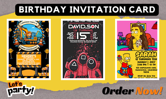 design birthday invitation card fast in 2 hours