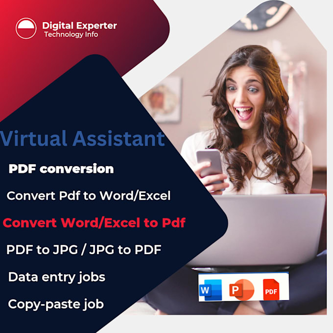 be your virtual assistant for copy paste job, pdf conversion