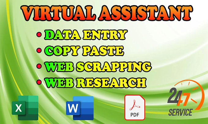 data entry excel, word, powerpoint, coreldraw,