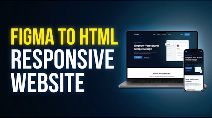 figma to HTML CSS responsive website or landing page