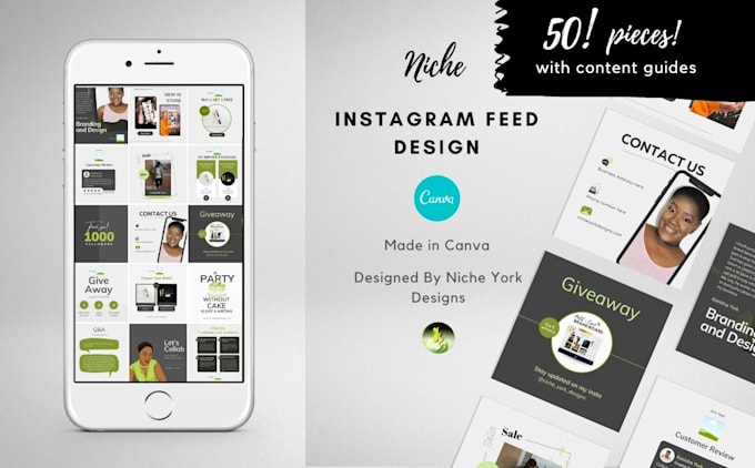 Create 50 instagram post templates for your business by Nishadat | Fiverr