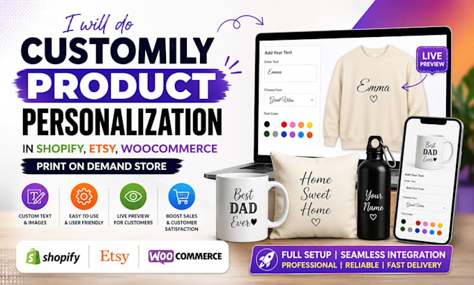 personalize print on demand products in customily