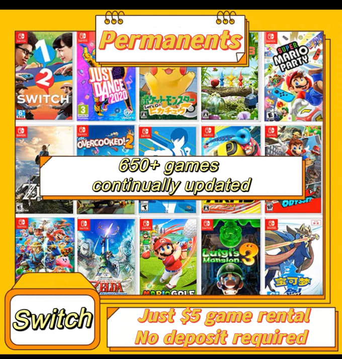 Nintendo switch shop game rental service