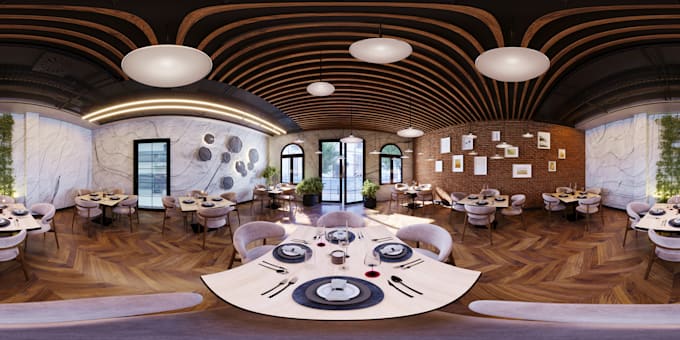 create realistic 360 degrees interior renders for VR