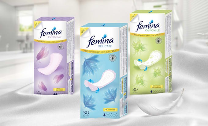 design sanitary pads and pantyliners packaging