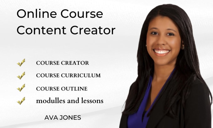 I will create online course online course content creator, course creation online