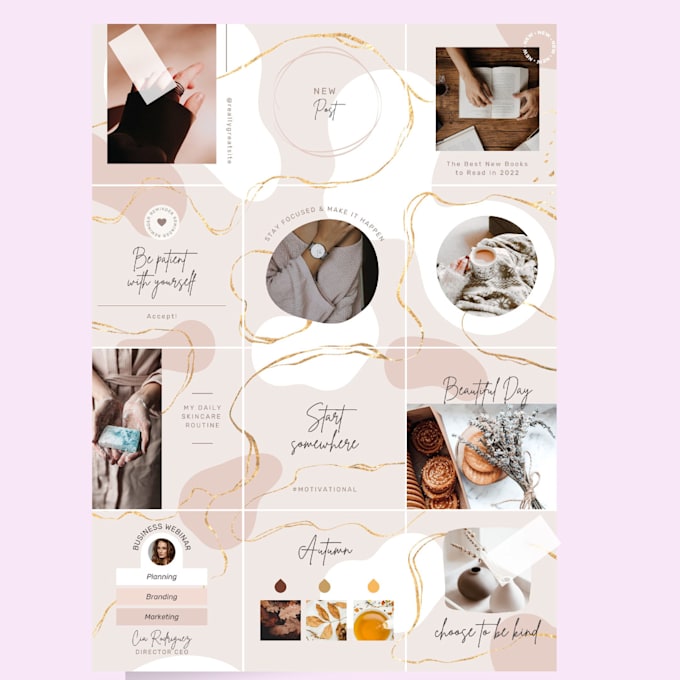 Design aesthetic instagram posts for you by Mmounatour | Fiverr