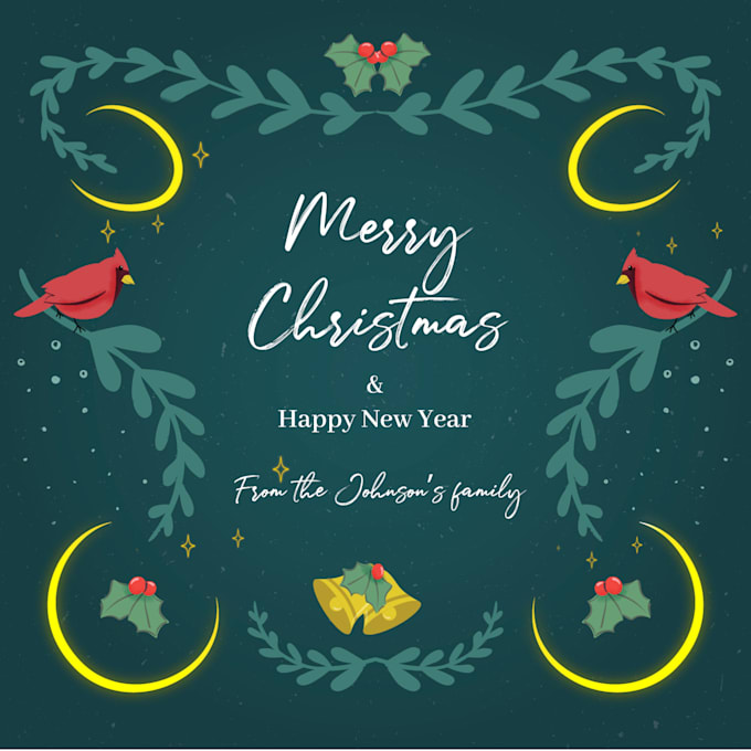 create a animated christmas card