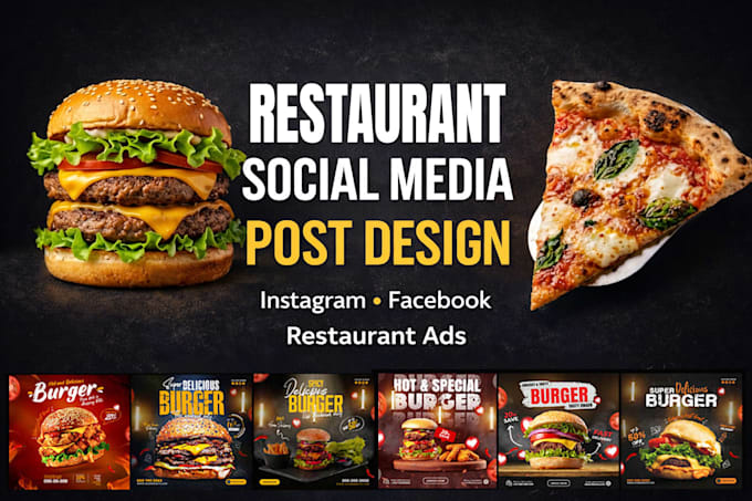 design a restaurant social media post