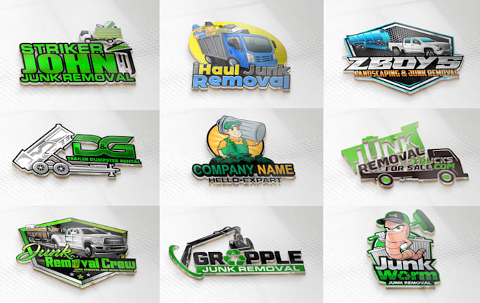 make unique design junk removal logo