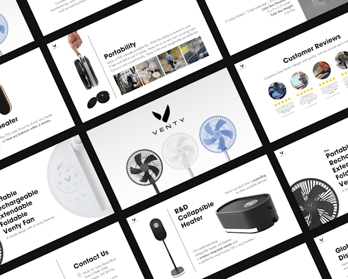design presentation, pitch deck, sales deck in canva, indesign, or powerpoint