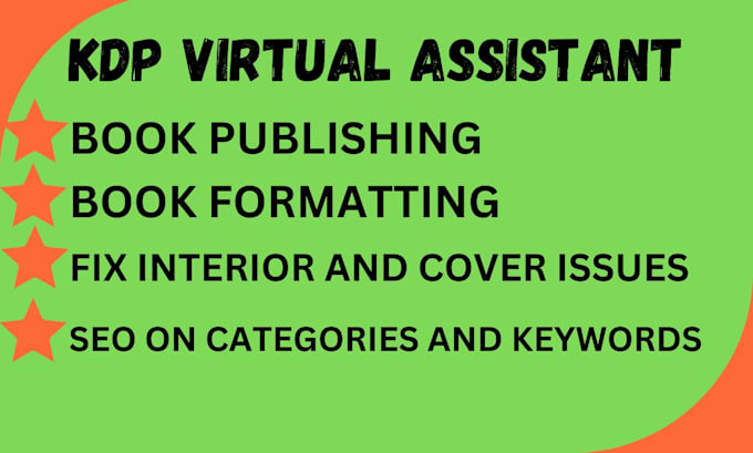 be virtual assistant for amazon kdp, book formatting and book publishing