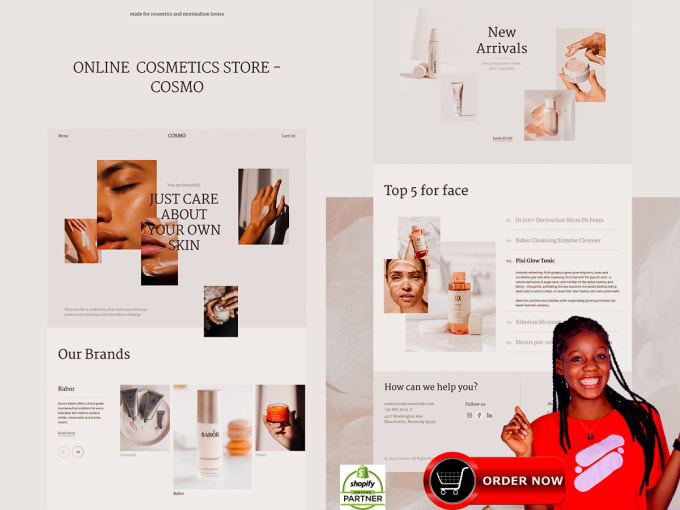 design beauty website skincare makeup spa saloon cosmetics website