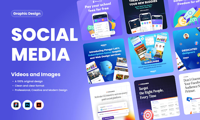 design social media graphics, posts, and stories