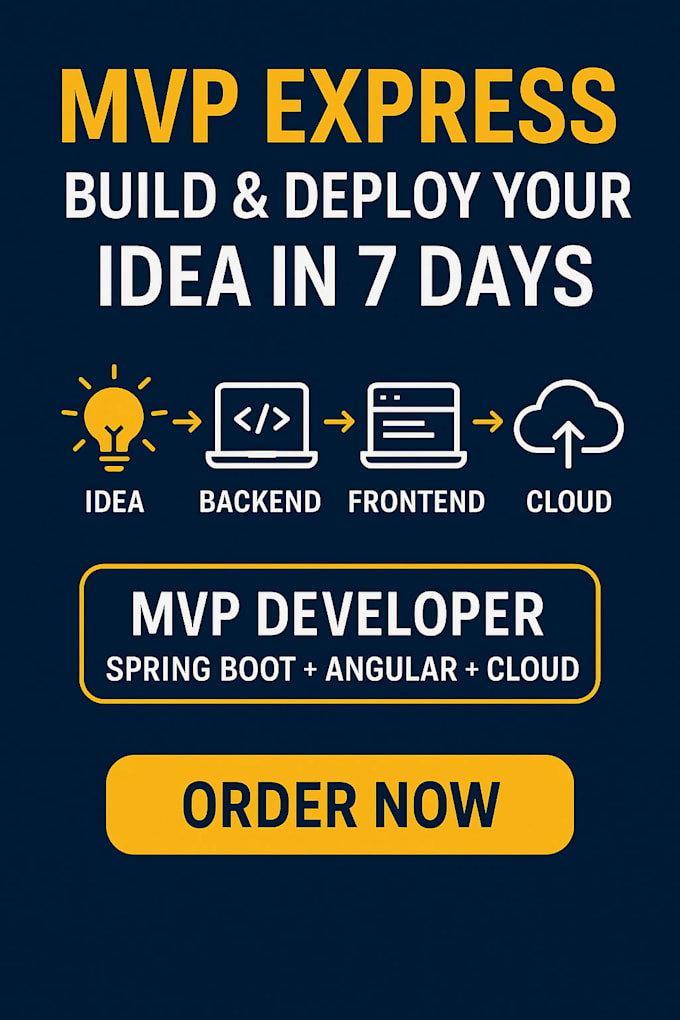 build and deploy your mvp spring boot angular AWS in 7 days