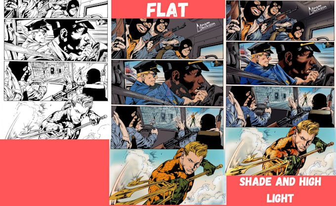 professionally color your comic like marvel and dc