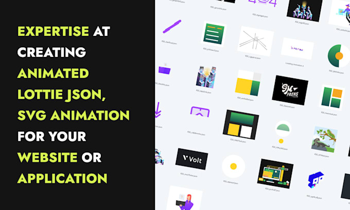 Lottie json or svg animation for your needs by Raihanathaya | Fiverr