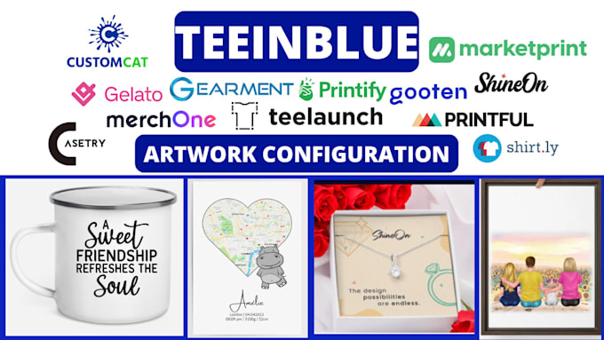personalize gen ai, clipart, map, text, photos in teeinblue product personalizer