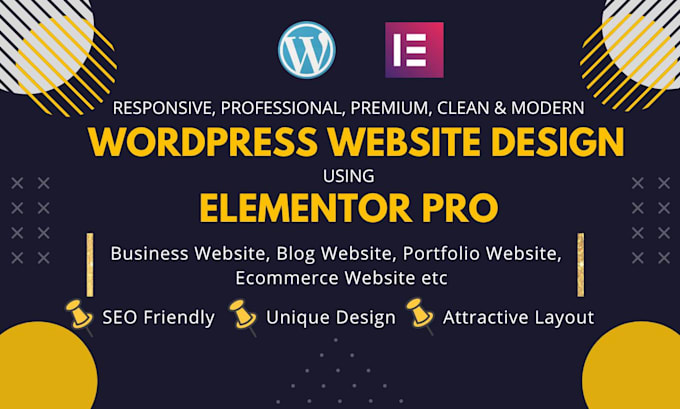 design clean and modern wordpress elementor website as an elementor pro expert