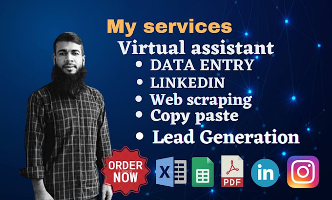do quaint data entry, web scraping, lead generation