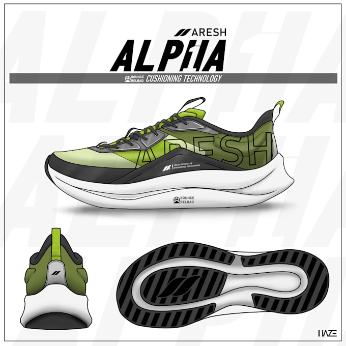design a sneakers concept and techpack for you
