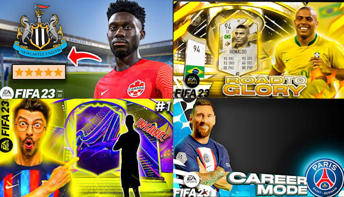 create a youtube thumbnail for your FIFA 23 videos