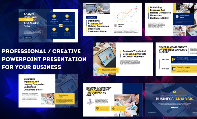 design a business powerpoint, google slides and keynote presentation