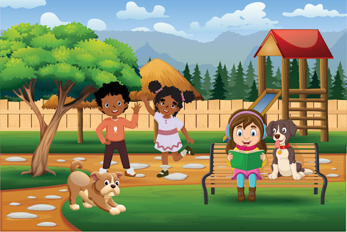 draw amazing 3d children book illustration and children story book