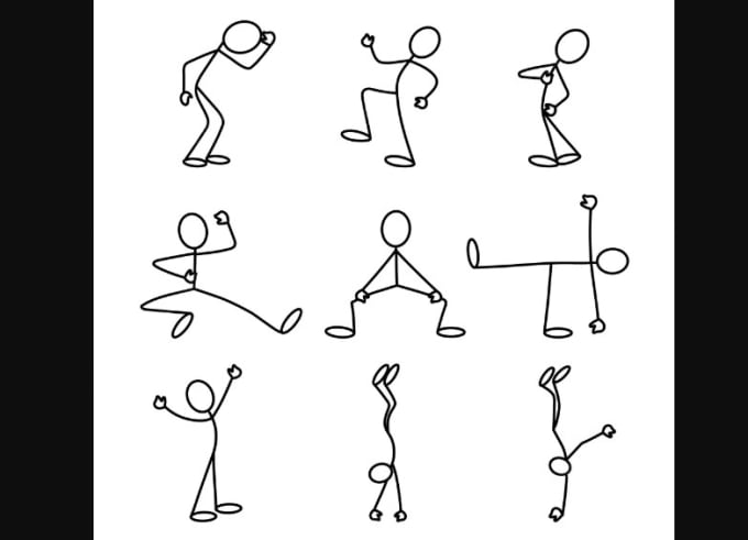 Draw and animate stickman stick figure, illustrations, icons using ...