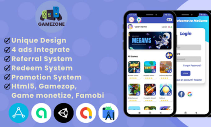 make reward app with admin panel