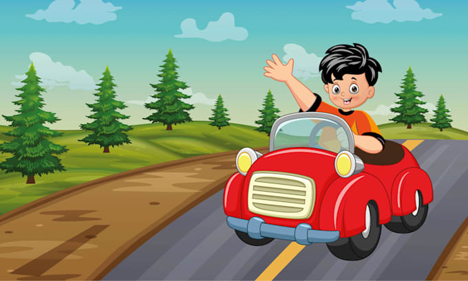 make kids story ebook illustration and children book cover