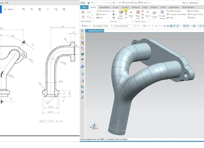 Do 2d and 3d designs of manufacturing components by Badaljethva | Fiverr