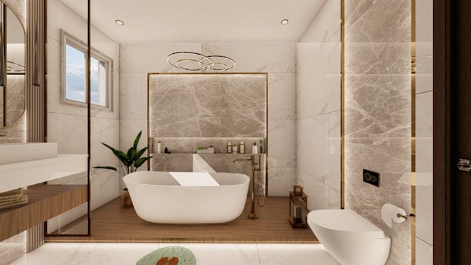 design luxury bathroom interior