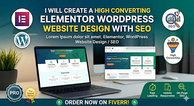 create a high converting elementor wordpress website design