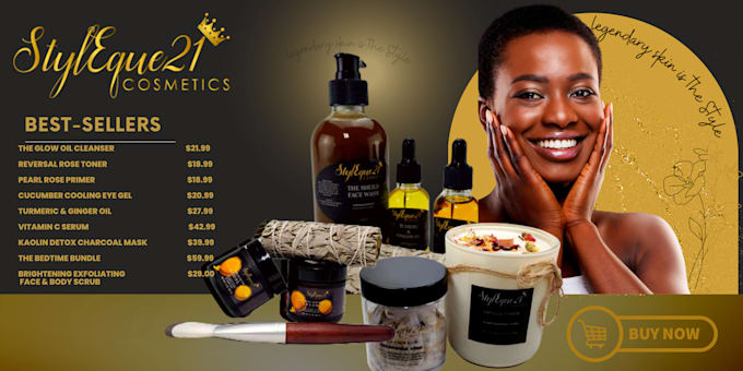create a website header and shopify banner or product banner