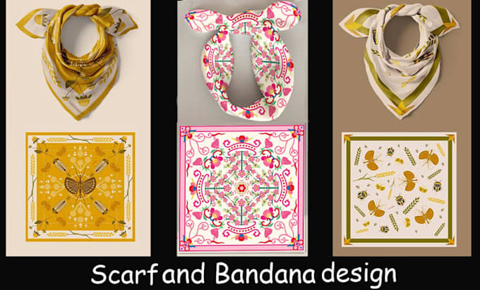 create scarf bandana pattern design for fabric print