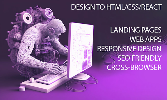Convert your design to html css js react by Simondpc | Fiverr