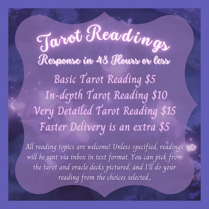 give you a tarot reading within 48 hours or less