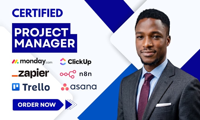 setup project management and automation in monday, clickup, trello, zapier, n8n