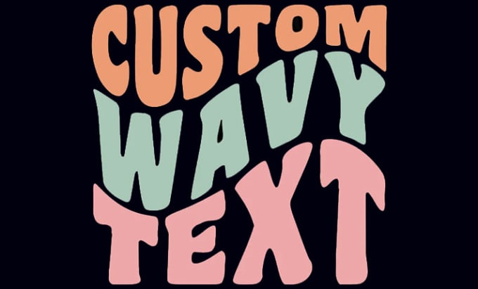 Create custom wavy text stacked groovy retro png design by Mikevdv2001 ...