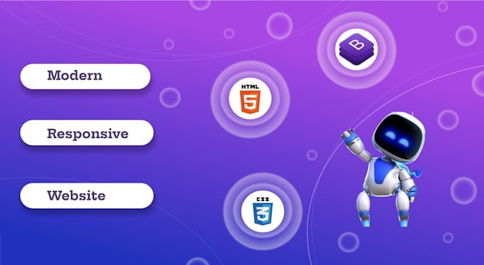 Develop a perfect responsive website for you using html, css and ...