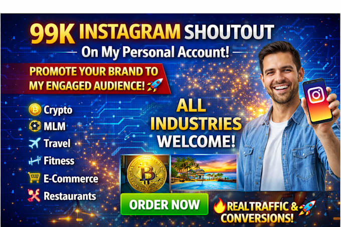 promote your business to 100k active instagram followers