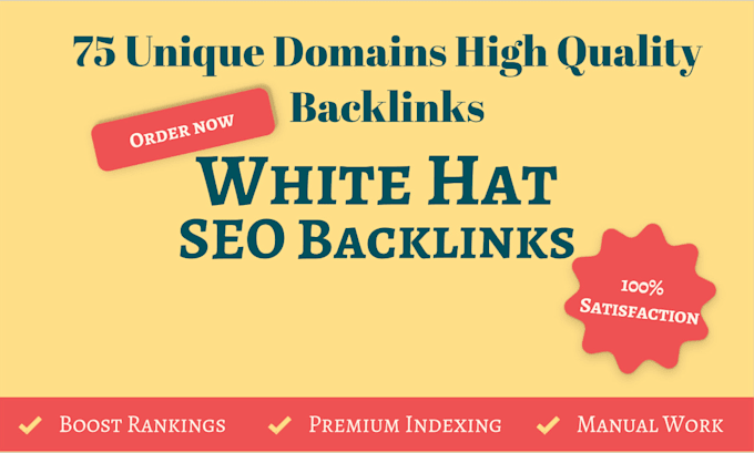 75 unique dofollow backlinks da 20 to 90 plus