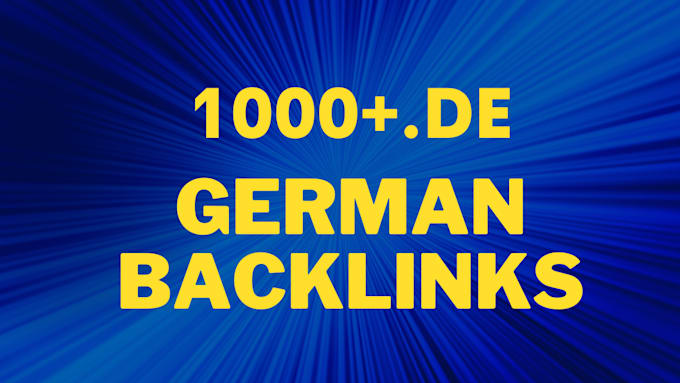 build 1000 german backlinks from local de domains