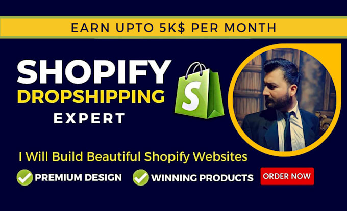 design and build a professional shopify dropshipping store or shopify web