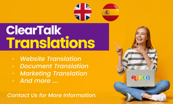 Translate english to spanish and spanish to english by Cleartalkstudio