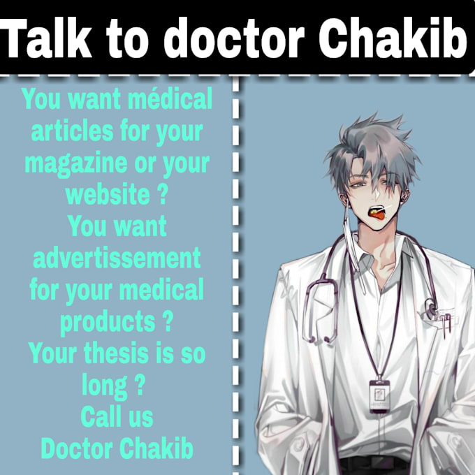 Write medical articles and advertisement by Chakib1998 Fiverr