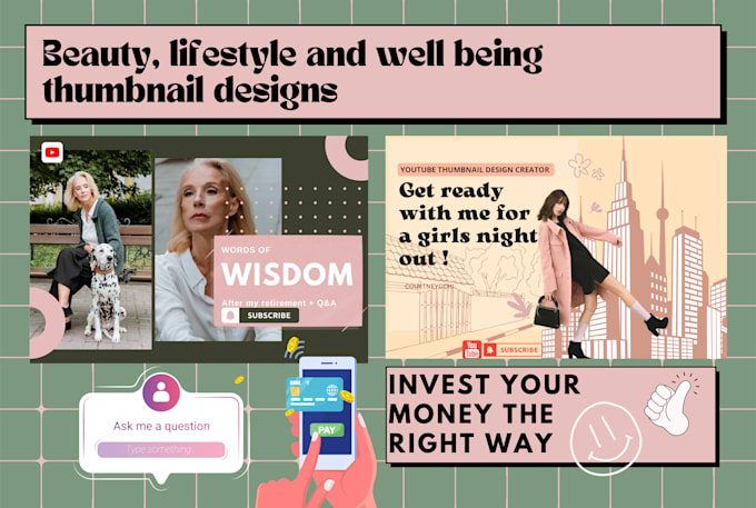 Create professional beauty and lifestyle thumbnail designs for youtube ...