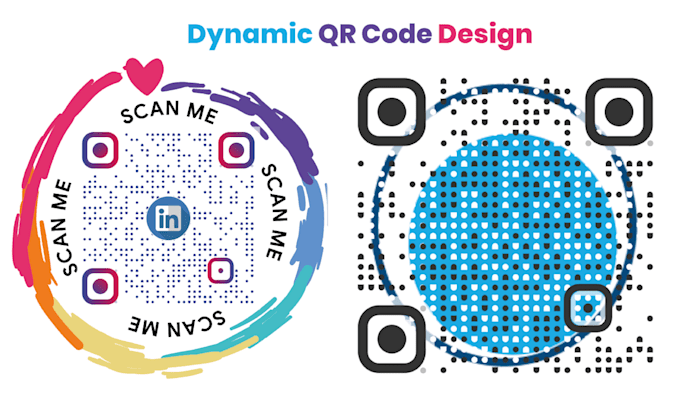 Create custom dynamic qr code design with your logo by Arshad_h | Fiverr